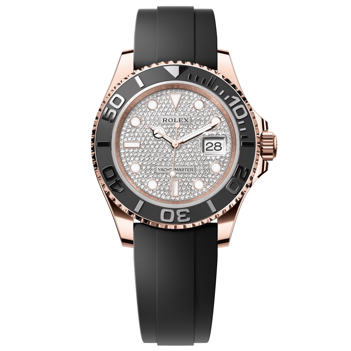 Rolex Yacht-Master 40 mm 18 kt Everose Gold Diamond Oysterflex 126655-0005